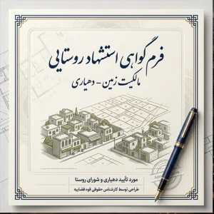 نمونه استشهاد محلی مالکیت زمین روستایی و دهیاری pdf