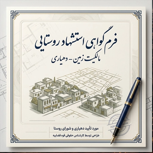 نمونه استشهاد محلی مالکیت زمین روستایی و دهیاری pdf