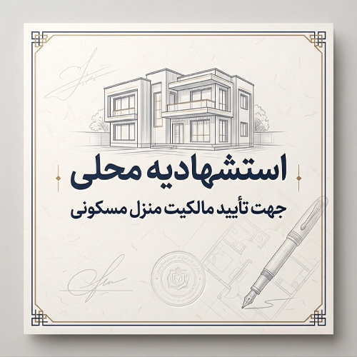 متن استشهاد محلی برای مالکیت خانه ، ملک و منزل مسکونی